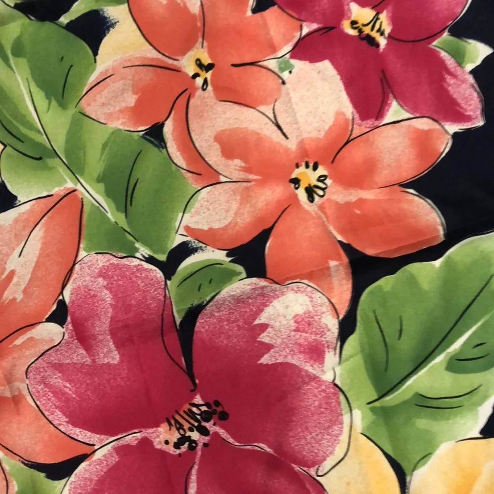 Silk Floral Scarf